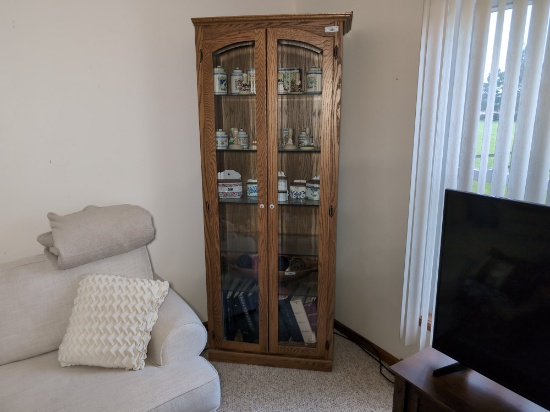 Oak Display Cabinet