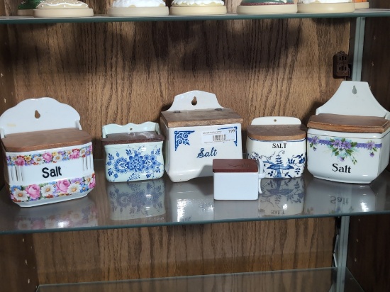 Lot of Antique Czechoslovakia Porcelain Salt Boxes