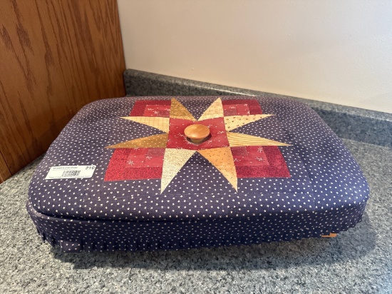 Longaberger Basket with Quilted Lid & Organizer Insert