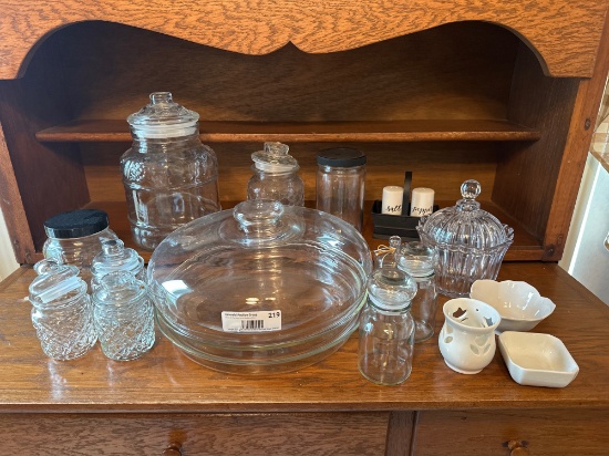 Mixed Glass Jar and Kitchenware Set