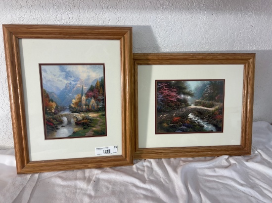 Thomas Kinkade Framed Art Prints (2 pcs)