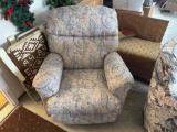 Swivel Paisley Upholstered Reclining La Z Boy Chair