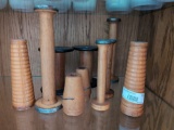 Group of Vintage Wooden Textile Spools