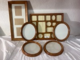 Oval & Rectangular Collage Frames in Matching Wood Finish