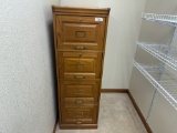 Oak 4-Drawer Vertical File Cabinet