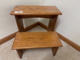Oak 2-Step Wood Stool