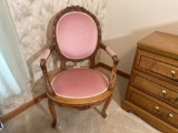 Antique Carved Wood Armchair