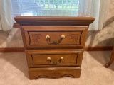 2 Drawer Oak Night Stand (1 of 6 matching pieces)