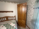 Tall Solid Oak Wardrobe Cabinet