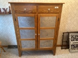 Oak Pie Safe with Punched Tin Panels