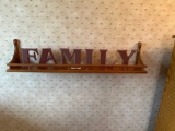 Wall Shelf with FAMILY Letter Decor