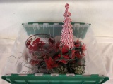 Christmas Floral & Ribbon Tree Decor