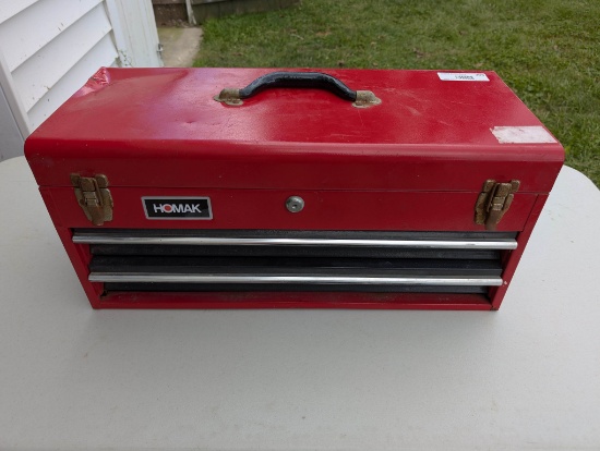 Homak Red Tool Box with Drawers