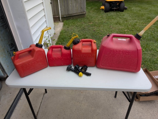 Lot of Red Gasoline Containers
