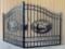 20' WROUGHT IRON GATE - BUCK AND DOE SCENE