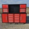 RED WORK BENCH WITH 18 DRAWERS