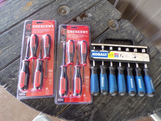 BRAND NEW KOBALT NUT DRIVER & CRESCENT SCREWDRIVERS
