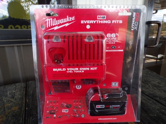 BRAND NEW MILWAUKEE 18V BATTERY & CHARGER