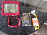 OUTDOOR LIGHT, FLASHLIGHT & EXTENSION CORD
