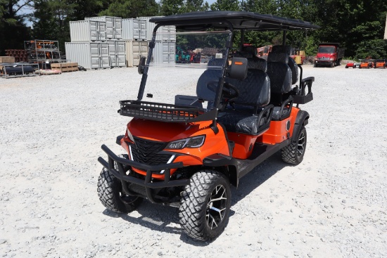 6-SEATER ELECTRIC GOLF CART - MUST BE ASSEMBLED- DAMAGE NOTED- PLEASE SEE ALL PHOTOS!