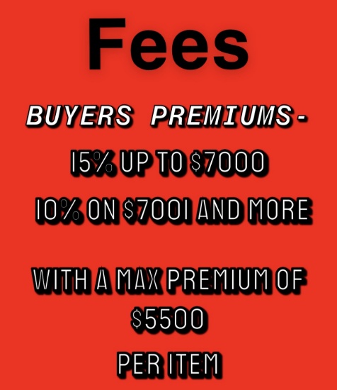 ### FEES * BUYERS PREMIUM
