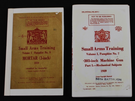 "Small Arms Training, .303-inch Machine Gun/ Mortar (3-inch)" Field Manuals (FMI)