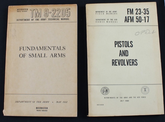 "Pistols and Revolvers" and "Fundementals of Small Arms" U.S. Army/ Air Force Field Manuals (FMI)