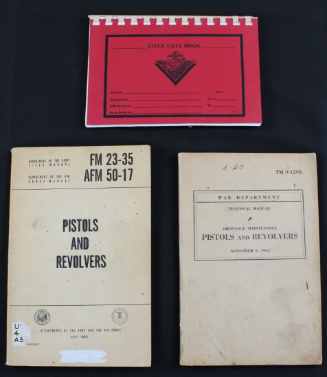 Two "Pistols and Revolvers" Tech Manuals and a Rifle Data Book (FMI)