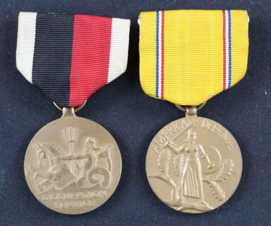 WW2 American Defense and Post-war Occupation Medals (JAA)