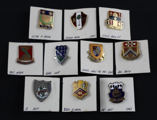 10 US Army Infantry Division Pins (JAA)
