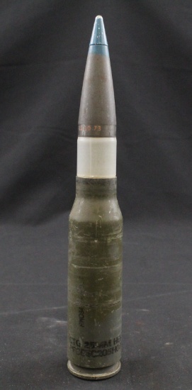 Inert US Military 25mm Bushmaster Chaingun Round (FMI)