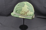 Vietnam Era M1 Helmet with Mitchell Pattern Reversible Cover (RGS)