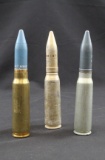 Three Inert US Military 20x102mm Practice Rounds  (FMI)