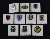 10 US Army Infantry Division Pins (JAA)