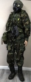 CBRN Uniform Complete US Army with Woodland Pattern with Gas Mask (JAA)