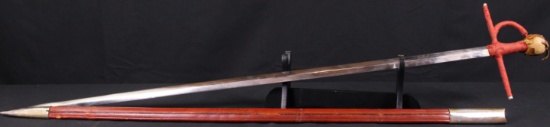 Vintage Spanish Metador's Bullfighting Sword, Estoque or Boledo with Matching Scabbard (KTB)