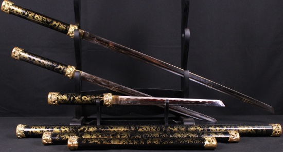 Complete Three Piece Oriental-style Sword Set (JAA)