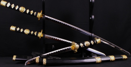Three Piece Japanese-style Katana Set (JAA)