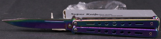 NIB "Super Knife" Butterfly-style Folding Poket Knife (SNR)