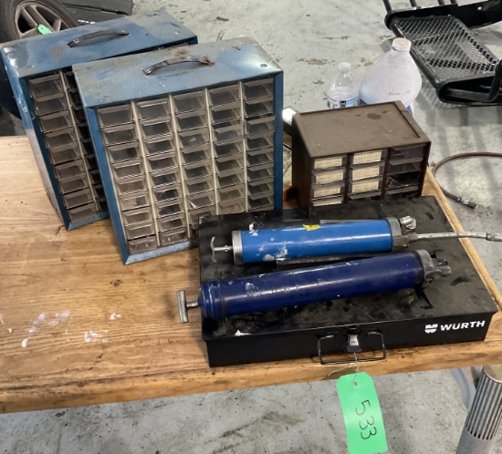 Bolt organizer and greese guns