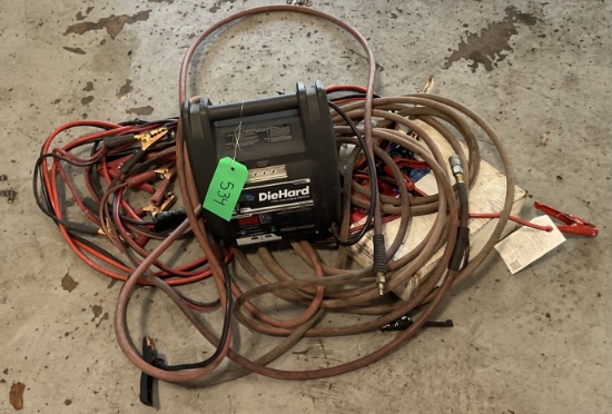 Battery charger and jumper cables