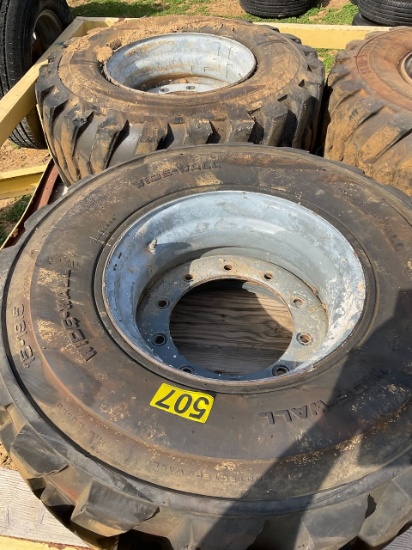 15-19.5 Foam Filled Wheels and Tires