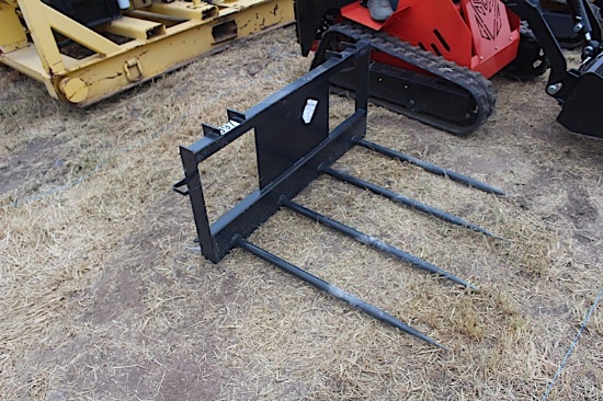 Skid steer quick attach Hay forks