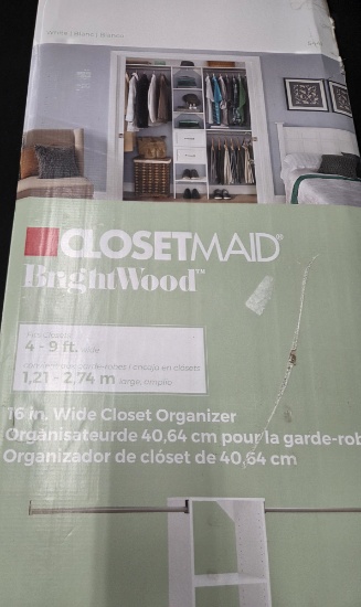 ClosetMaid BrightWood 4-ft to 9-ft W x 6.85-ft H White Solid Shelving Wood Closet System