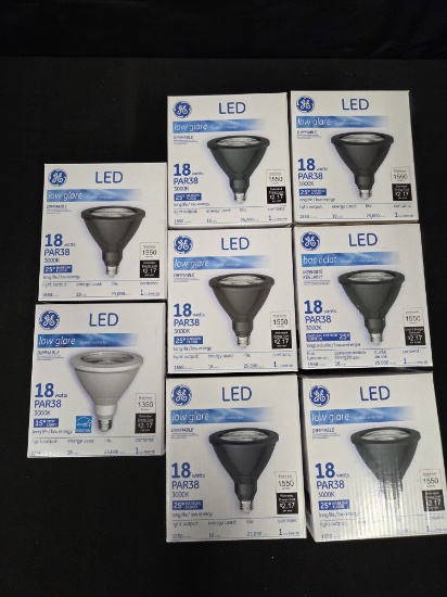 Lot of 8 Par38 LED  Dimmable Narrow Flood Lights