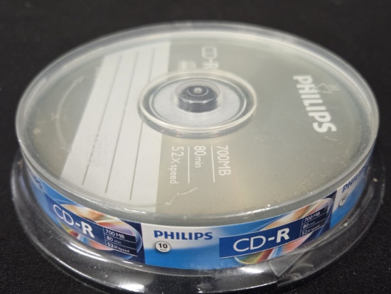 Pack of 10 Brand New CD- Blank CDS Phillips CD-R
