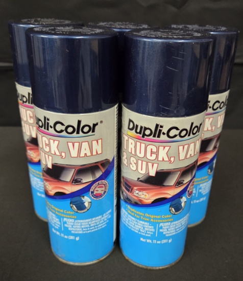 Lot of 5 Duplicolor Dark Blue OEM Truck Van SUV Spray Paint