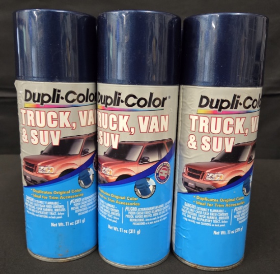 Lot of 6 Duplicolor Dark Blue OEM Truck Van SUV Spray Paint