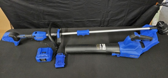 Kobalt 24V Max String Trimmer, Blower, Battery and Charger Weedeater