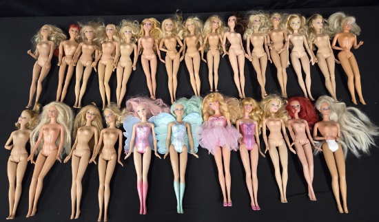 Lot 26 Barbies Barbie Dolls Naked Nude